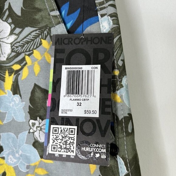 NEW Hurley Board Shorts‎ Mens Size 32 Tropical Hawaiian - Picture 5 of 8